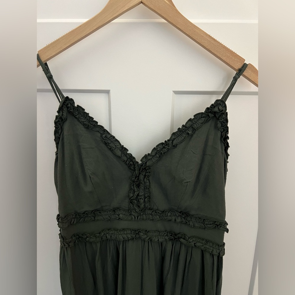 Blue Rain Olive Green Jumpsuit - Picture 2 of 6